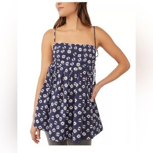 Free People Molly Sleeveless Cotton Tunic indigo